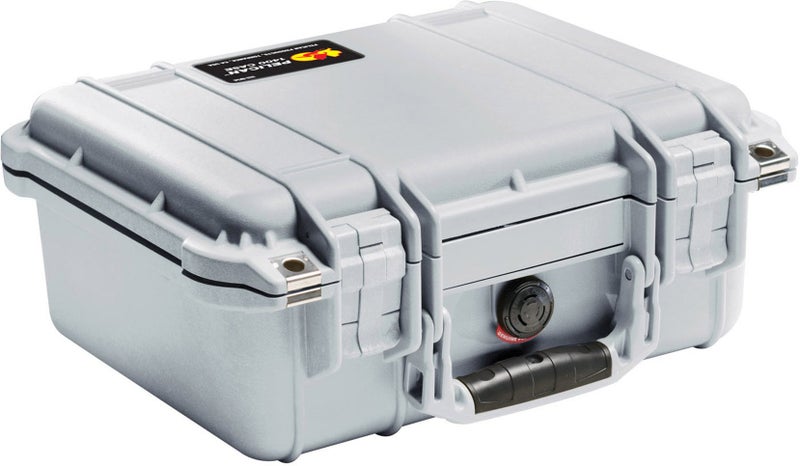 Pelican 1400 Case With Foam (Silver) - Image 1