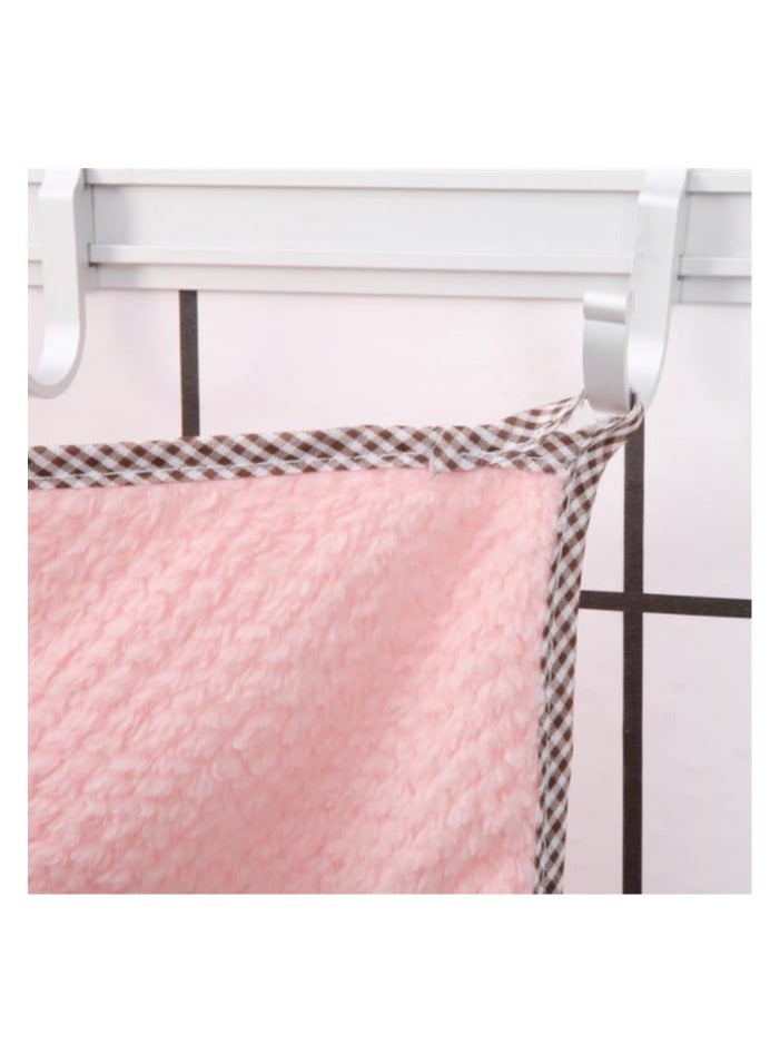 NIBEMINENT 4 Pcs Small Towels with Hanging Loop，Hand Dry Towels for Kitchen & Bathroom, Super Absorbent Soft Small Hanging Towel Set with Hanging Loop (4 Colors)  - Image 2