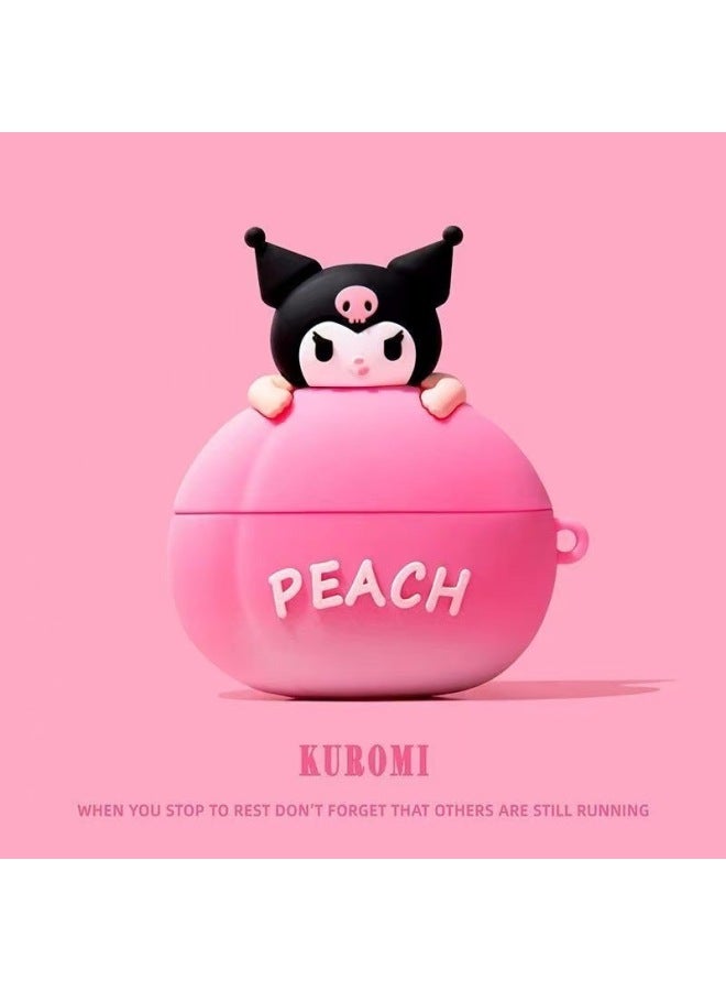 Cartoon Apple Wireless Bluetooth Headset Protective Cover For Airpods4 Generation Silicone Cover Creative Soft Case-Colour:Music Blue Shin-chan + Pendant-Applicable Model:Airpods 3rd Generation - Image 4