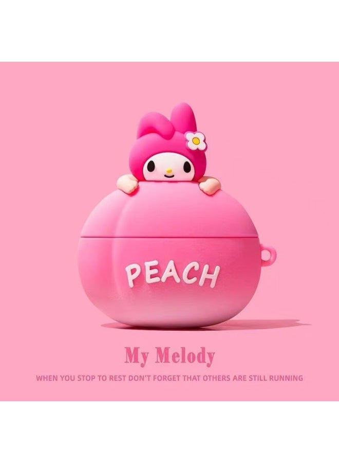 Cartoon Apple Wireless Bluetooth Headset Protective Cover For Airpods4 Generation Silicone Cover Creative Soft Case-Colour:Music Blue Shin-chan + Pendant-Applicable Model:Airpods 3rd Generation - Image 5