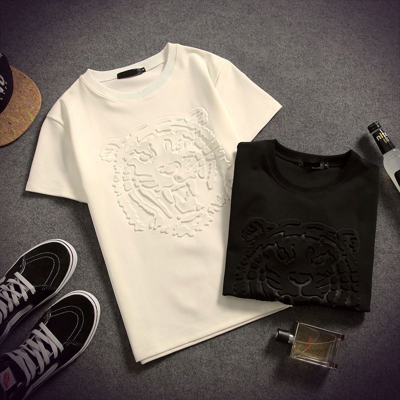 Summer Japanese Plus Size Short-Sleeved T-Shirt Men'S Loose 3D Korean Style Youth Round Neck Half-Sleeved Printed Top Fashionable Silky T-Shirt - Image 2