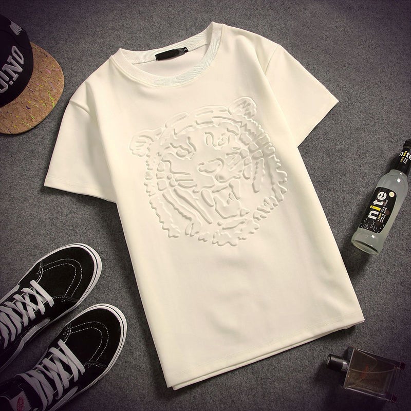 Summer Japanese Plus Size Short-Sleeved T-Shirt Men'S Loose 3D Korean Style Youth Round Neck Half-Sleeved Printed Top Fashionable Silky T-Shirt - Image 5