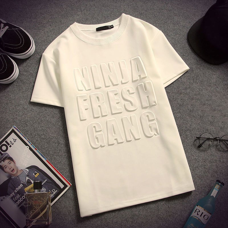 Summer Japanese Plus Size Short-Sleeved T-Shirt Men'S Loose 3D Korean Style Youth Round Neck Half-Sleeved Printed Top Fashionable Silky T-Shirt - Image 3