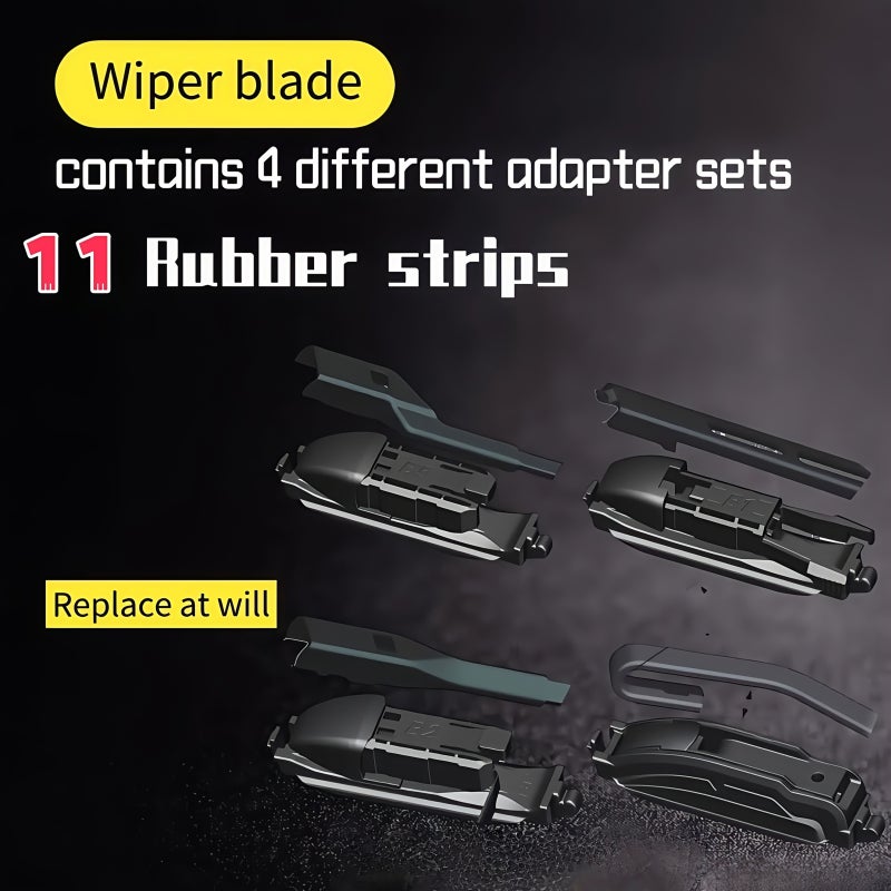 1pc 16in Car Windshield Wiper Blade With 4 Replacement Heads - Image 4