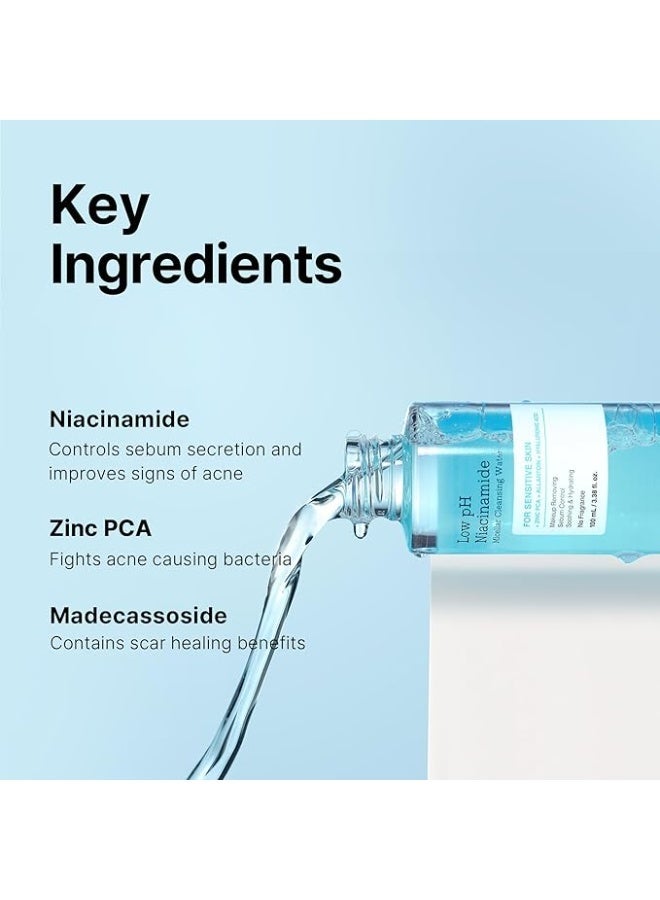 COSRX Low pH Niacinamide Micellar Cleansing Water for Sensitive Skin - 100ml - Image 3