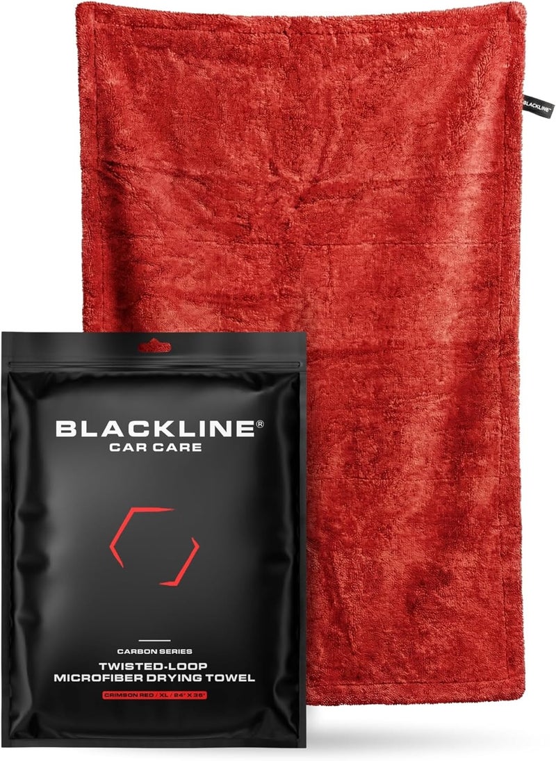 BlackLine Car Drying Towel - 2ft x 3ft XL, #1 Car Detailing Accessory - 1300 GSM Microfiber Towel - Absorbs Over 8lbs of Water - Leaves No Streaks, Spots or Scratches - Dries an Entire Car - Image 1