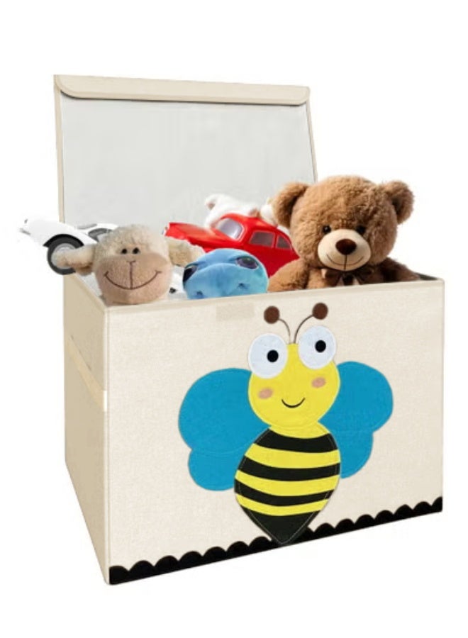 XiuWoo Collapsible Storage Box With Lid, Large Toy Storage Unit for Children, Baby, Toddler Storage Boxes, Portable, Compact and Multipurpose Chest, Great for storing toys, games, clothing more - Image 2