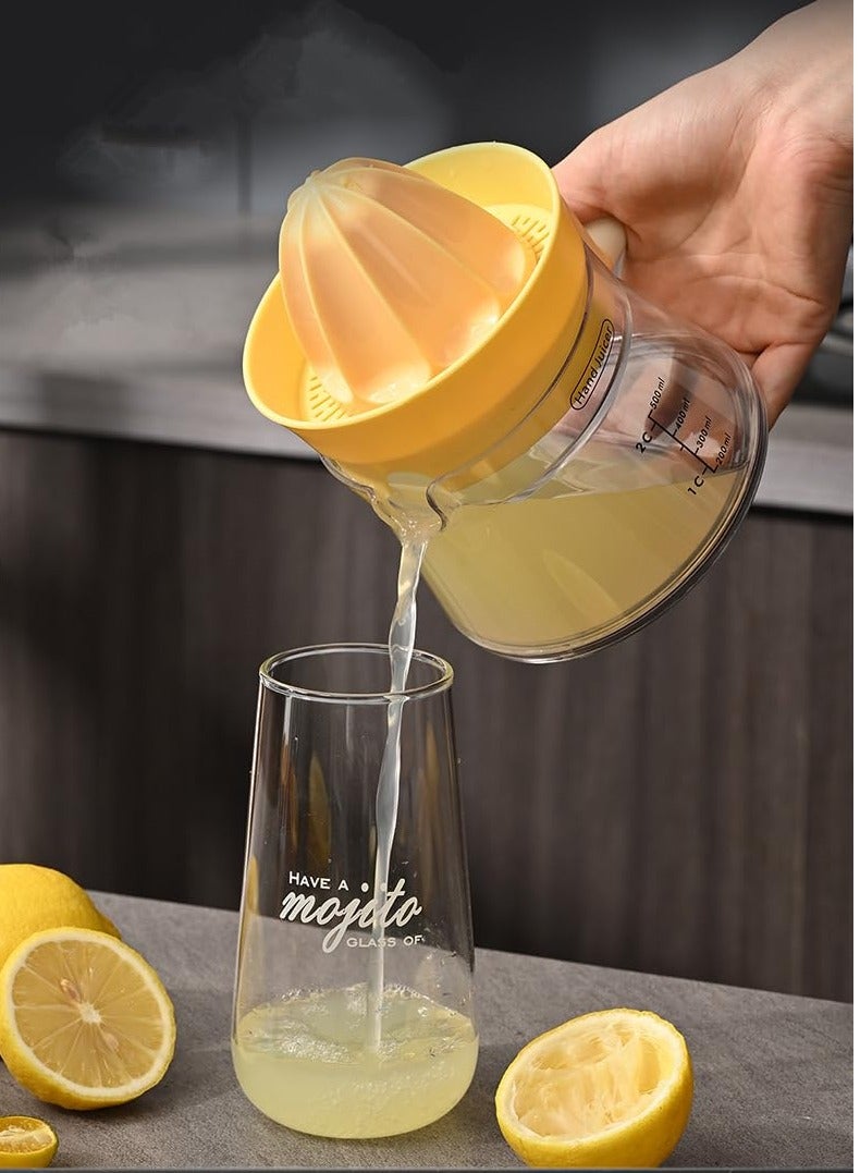 17oz / 500ML Manual Citrus Juicer, Portable Hand Crank Juicer for Orange, Watermelon, Apple, Pineapple, Lemon Lime Squeezer with Grip Handle, Easy to Clean  - Image 4
