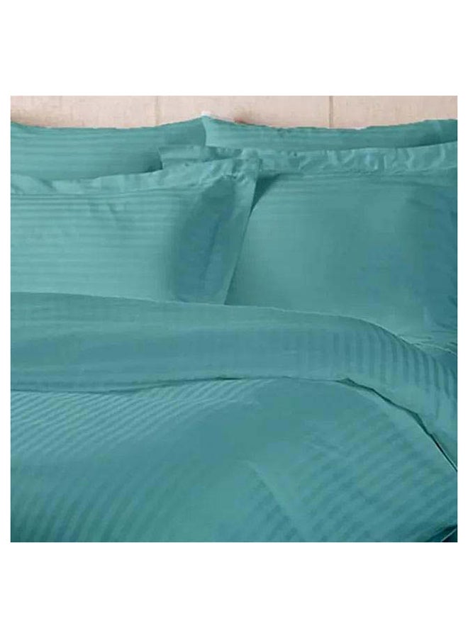 Hotel Collection HOTEL COLLECTION Stripe Single Teal Blue Duvet Cover set with Single Pillow Case 160x220 cm  - Image 1