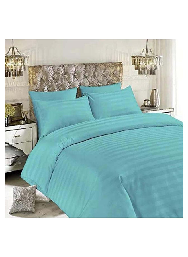 Hotel Collection HOTEL COLLECTION Stripe Single Teal Blue Duvet Cover set with Single Pillow Case 160x220 cm  - Image 2