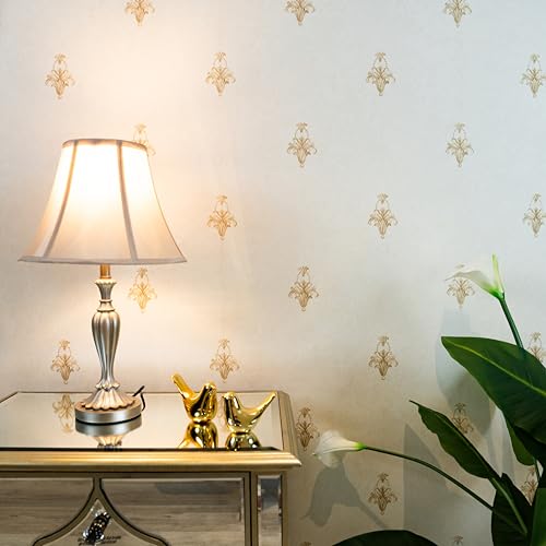 wolpin Non-Woven Wallpaper Non-Adhesive (53 x 950 CM) (Beige) | Beige Textured Motifs Wallpaper with Shine | Decorative Wall Covering for Home and Office (54.18 Sq Ft) - Image 2