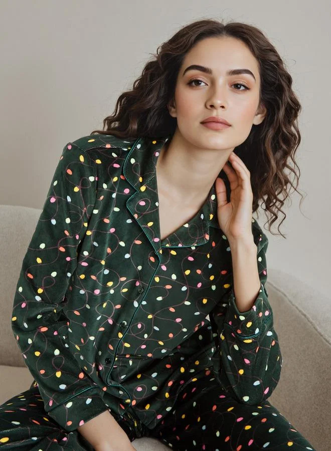 سبلاش فيڤ طقم بيجامة مطبوع