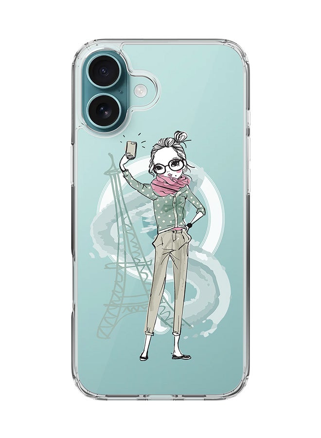Stylizedd For iPhone 16 Plus Case [Compatible with MagSafe] Slim Magnetic cover Clear Phone Case - Selfie by Eiffel - Image 1