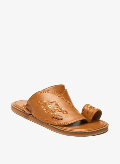 Al Waha Men Embroidered Slip-On Arabic Sandals