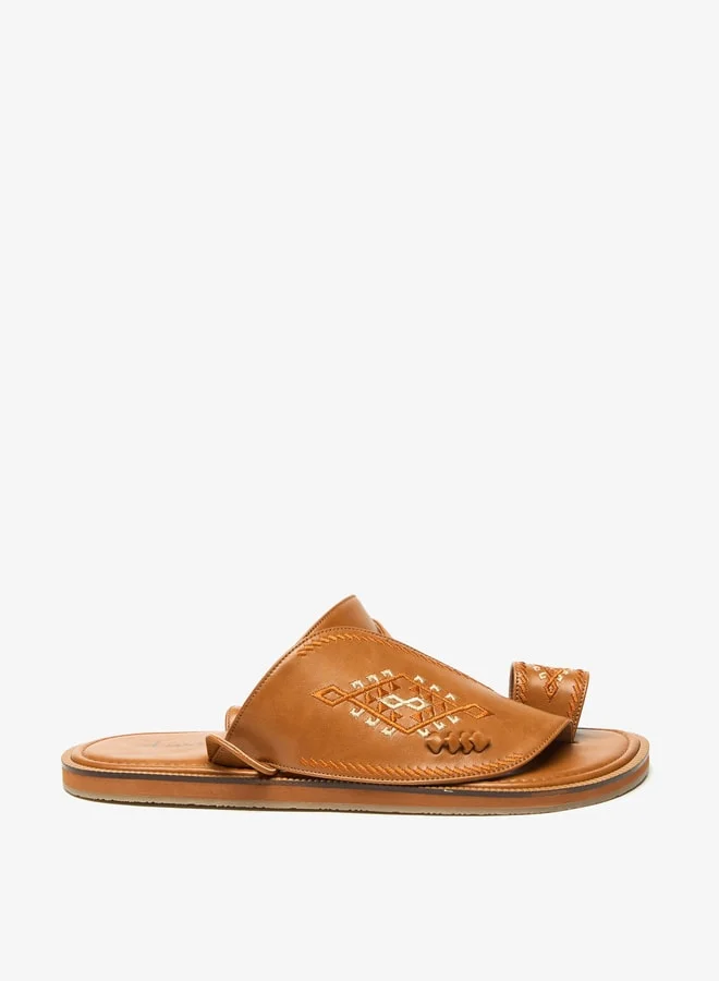 Al Waha Men Embroidered Slip-On Arabic Sandals