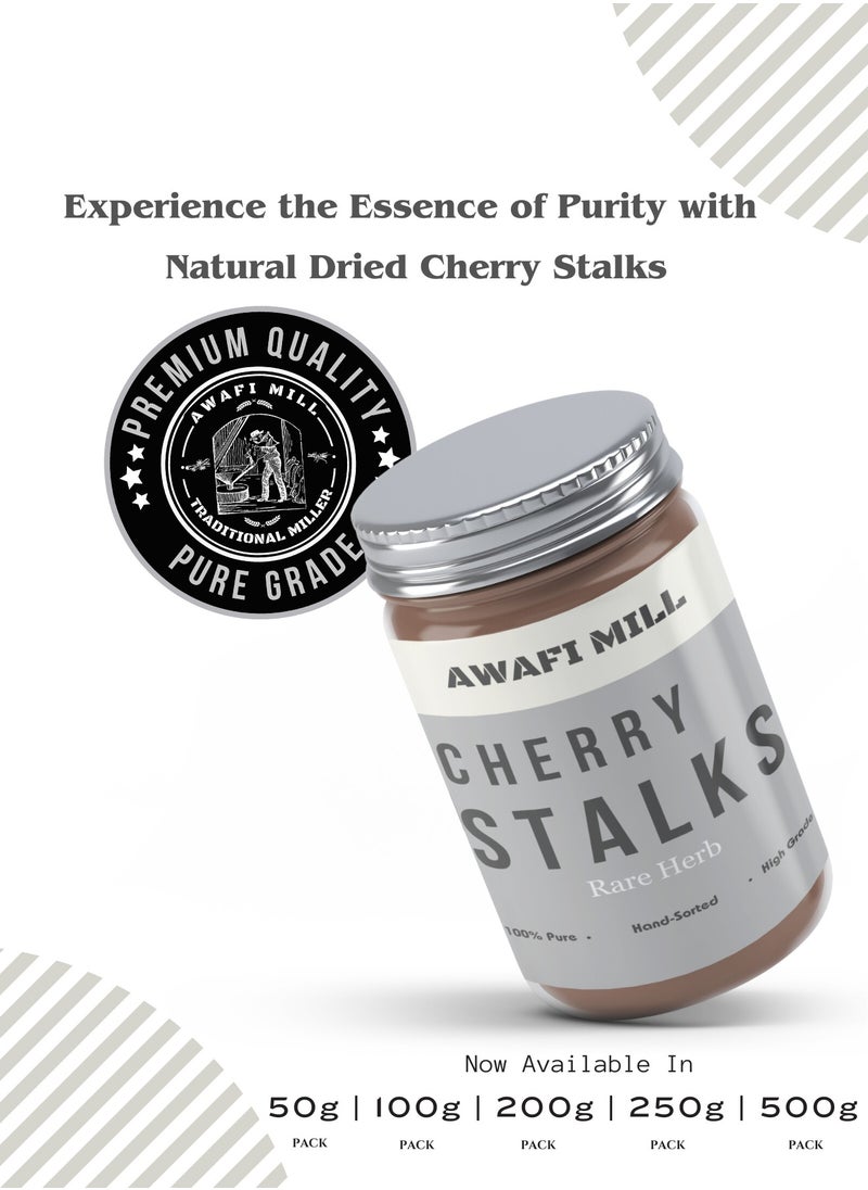 Awafi Mill Pure Dried Cherry Stalks - Cherry Stem, Herbal Tea, Cherry Tails | Natural Herbs, Prunus Cerasus | Cherry Stalk Flowers Tea  - Image 4