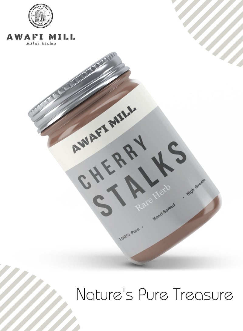 Pure Dried Cherry Stalks - Cherry Stem, Herbal Tea, Cherry Tails | Natural Herbs, Prunus Cerasus | Cherry Stalk Flowers Tea