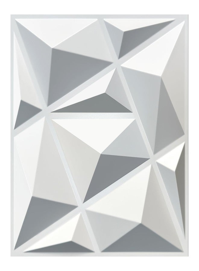MIX3D 33 Pack 3D Wall Panels for Interior Decor, Modern Diamond Textured for Living Room Bedroom Hotel Office, 12''x12'' Cover 32 Sq. Ft (White) - Image 1