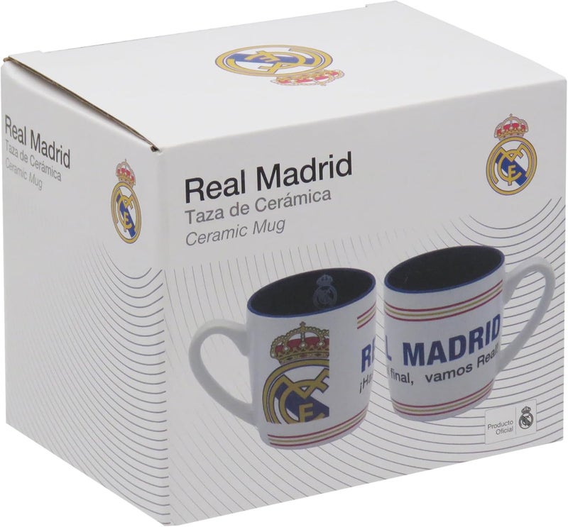 CYPBRANDS سيب براندز - كوب سيراميك ريال مدريد، أدوات مائدة إفطار، أكواب بيضاء أصلية، منتج رسمي - Image 5