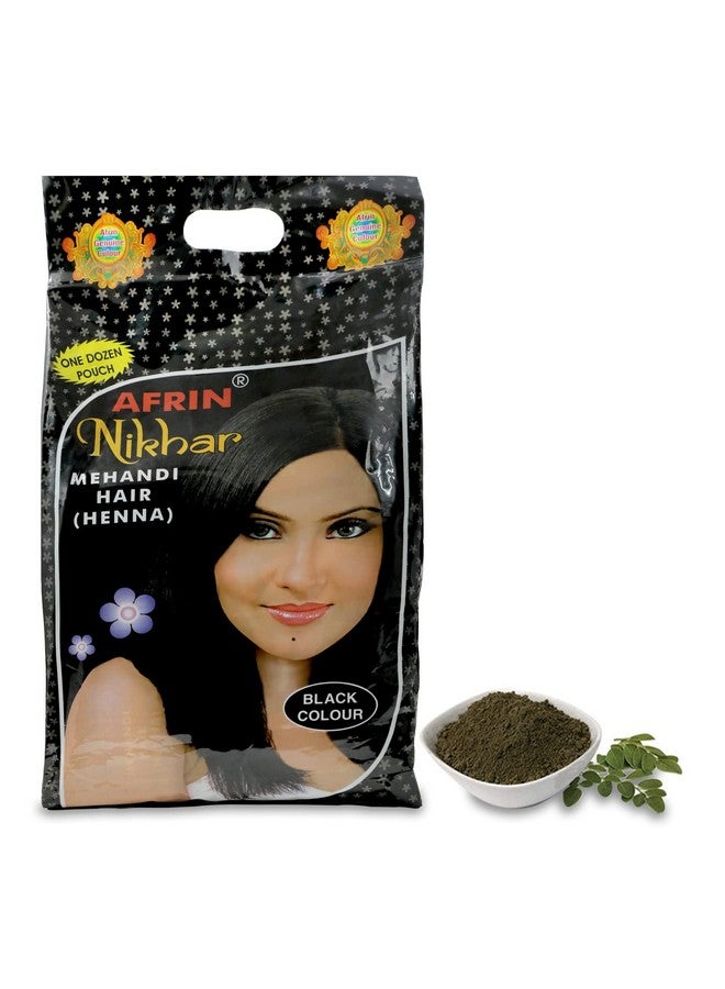 Afrin Black Nikhar Mehandi Pack Of 12 (30Gm Each) - Image 1