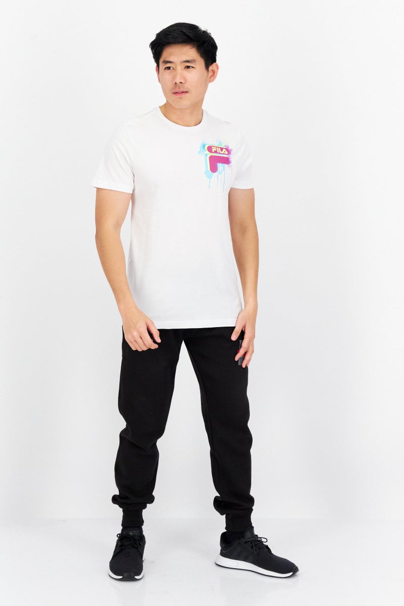 FILA Men Sportswear Fit Senden Short Sleeve Outdoor T-Shirt, White - Image 2