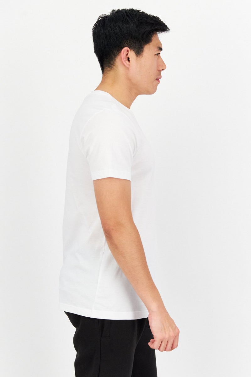 FILA Men Sportswear Fit Senden Short Sleeve Outdoor T-Shirt, White - Image 3