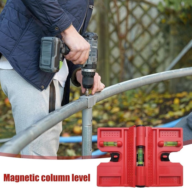 أداة مستوى مغناطيسي قابلة للطي 10 بوصة لأعمال البناء والسباكة والنجارة وتصليح الأرضيات والجدران - Image 3