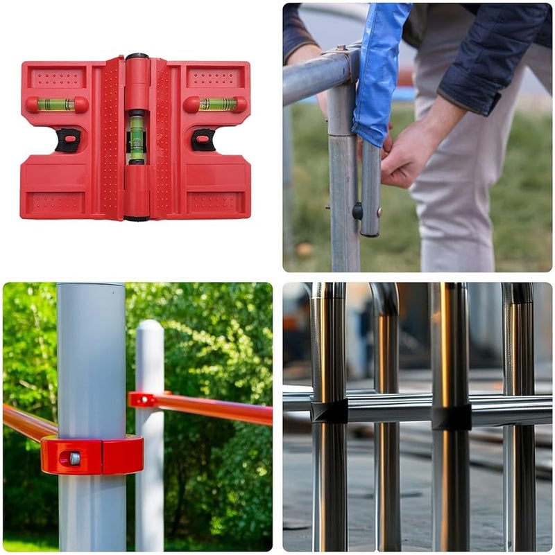 أداة مستوى مغناطيسي قابلة للطي 10 بوصة لأعمال البناء والسباكة والنجارة وتصليح الأرضيات والجدران - Image 5