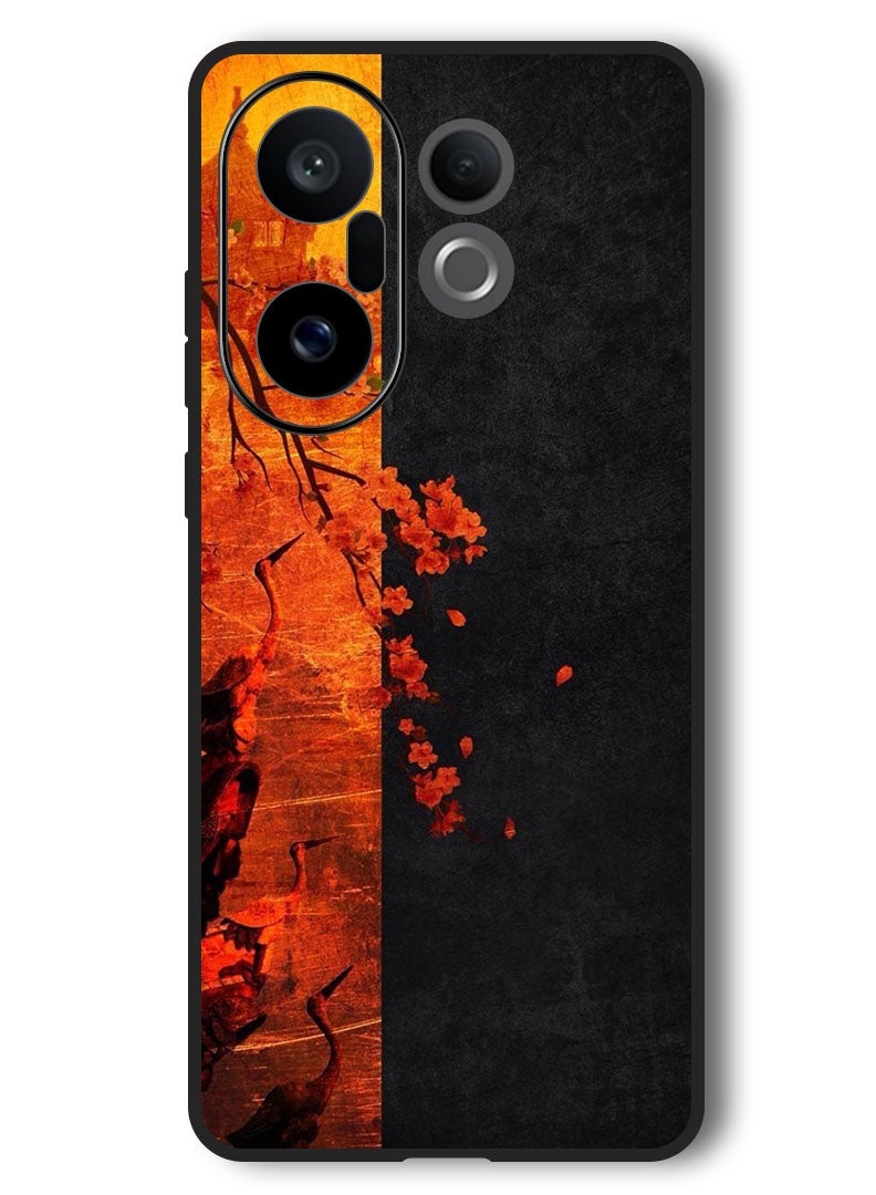 Theodor Case Compatible with Vivo X200 FE 6.31 Inch Protection Shockproof Bumper Cover Flower Abstract 4 - Image 1