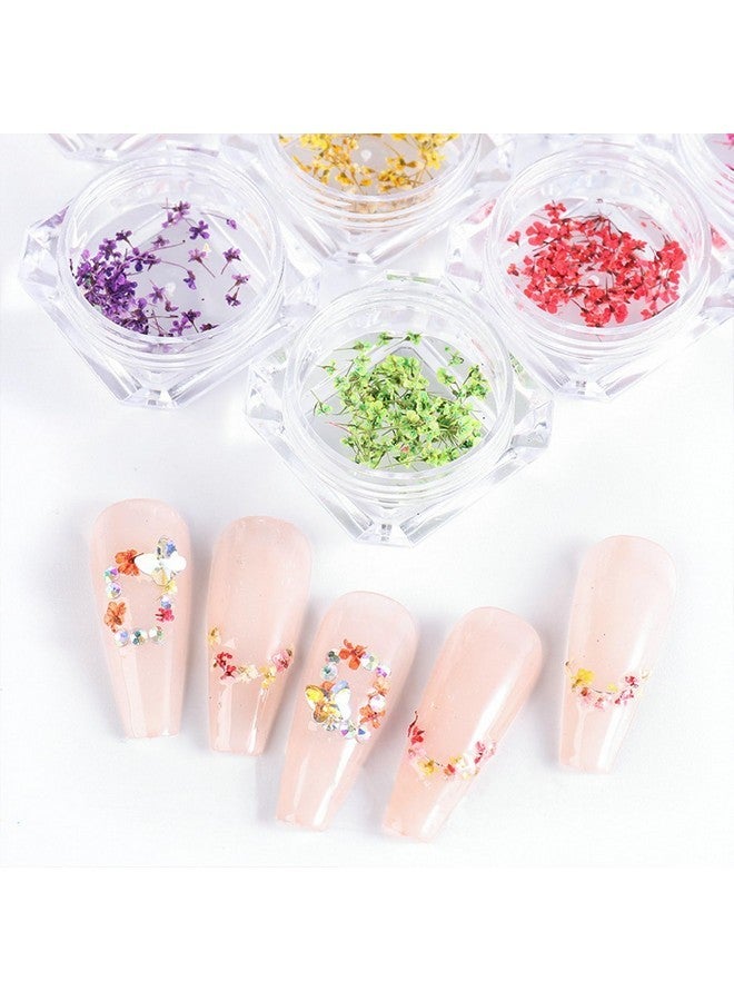 SILPECWEE 8 Boxes Dried Flowers For Nails Mini Real Nail Flowers 3D Dried Flowers Nail Stickers Nail Decor Manicure Design Nail Decorations For Makeup Diy Craft Accessories - Image 4