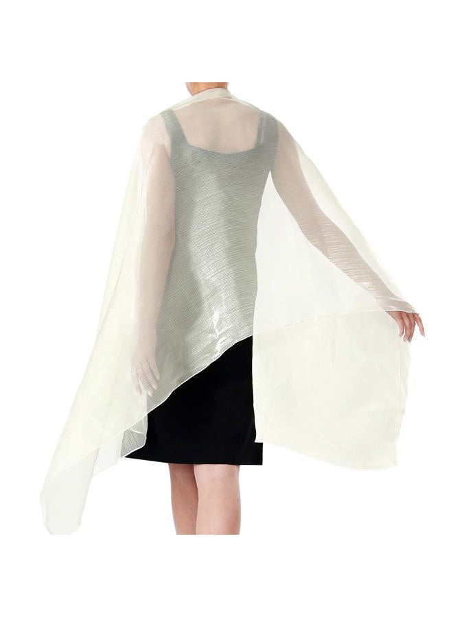 Ladiery Women's Shawl Scarf Stole, beige, 200×68 cm / 79" x 27" - Image 1