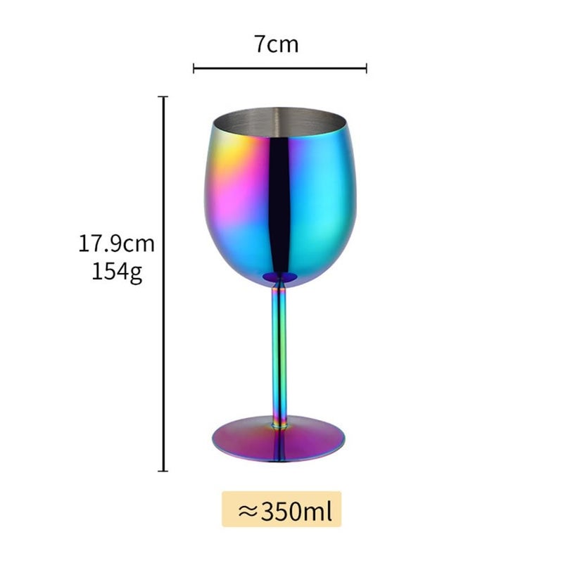 Verres À Vin En Métal Verre à vin rouge en acier inoxydable, verre à vin sur pied haut, verre à vin en métal(Color 1) - Image 5