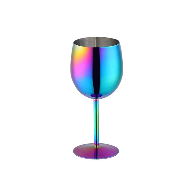 Verres À Vin En Métal Verre à vin rouge en acier inoxydable, verre à vin sur pied haut, verre à vin en métal(Color 1) - Image 4