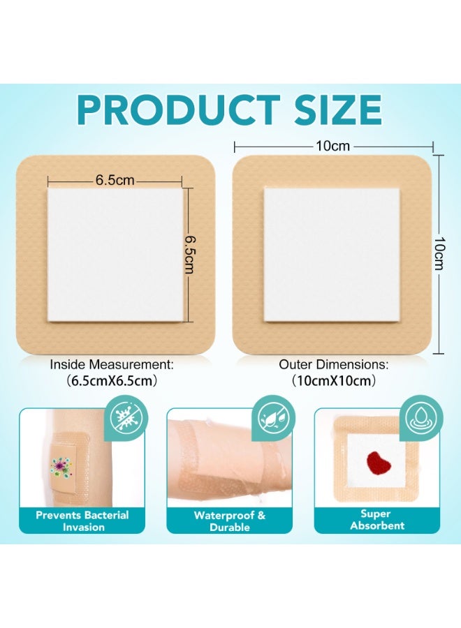 Sefudun Silicone AG Foam Dressing With Border, Silicone Foam Dressing Pads, Hypoallergenic & Breathable, Absorbent Wound Protection for Cuts, Grazes, Sores, Ulcers, 10cm x 10cm, 5 Pack - Image 4