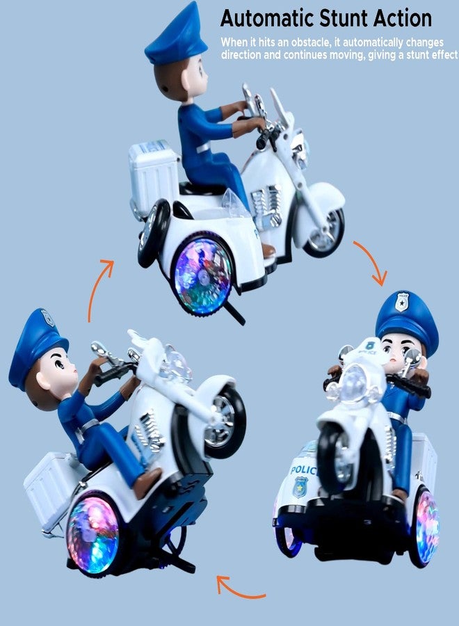 NHR Police Motorbike Musical Toy for Kids with Detachable Policeman, 360° Rotating Stunt Spin Bike, Flashing Lights & Sound, Battery-Operated Vehicle for Boys & Girls ( 2+ Years) - Image 4