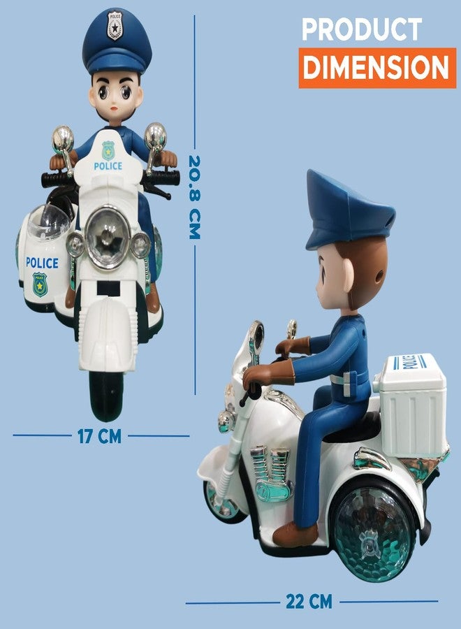 NHR Police Motorbike Musical Toy for Kids with Detachable Policeman, 360° Rotating Stunt Spin Bike, Flashing Lights & Sound, Battery-Operated Vehicle for Boys & Girls ( 2+ Years) - Image 5
