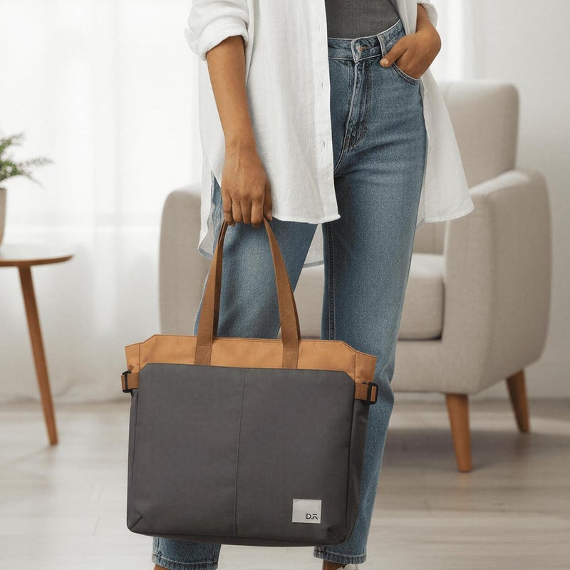 Daily Objects Key Tote Bag For Women & Girls | Stylish Ladies Purse for Everyday Essentials | Fits any Laptop Upto 15.6 Inch | Padded Laptop Compartment - Image 3