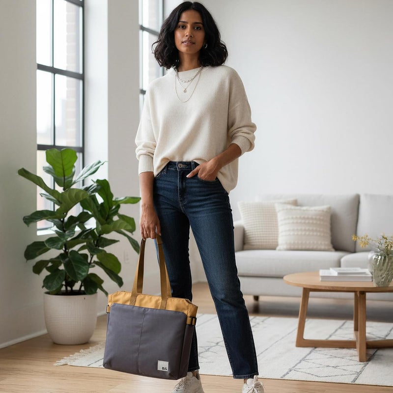 Daily Objects Key Tote Bag For Women & Girls | Stylish Ladies Purse for Everyday Essentials | Fits any Laptop Upto 15.6 Inch | Padded Laptop Compartment - Image 2