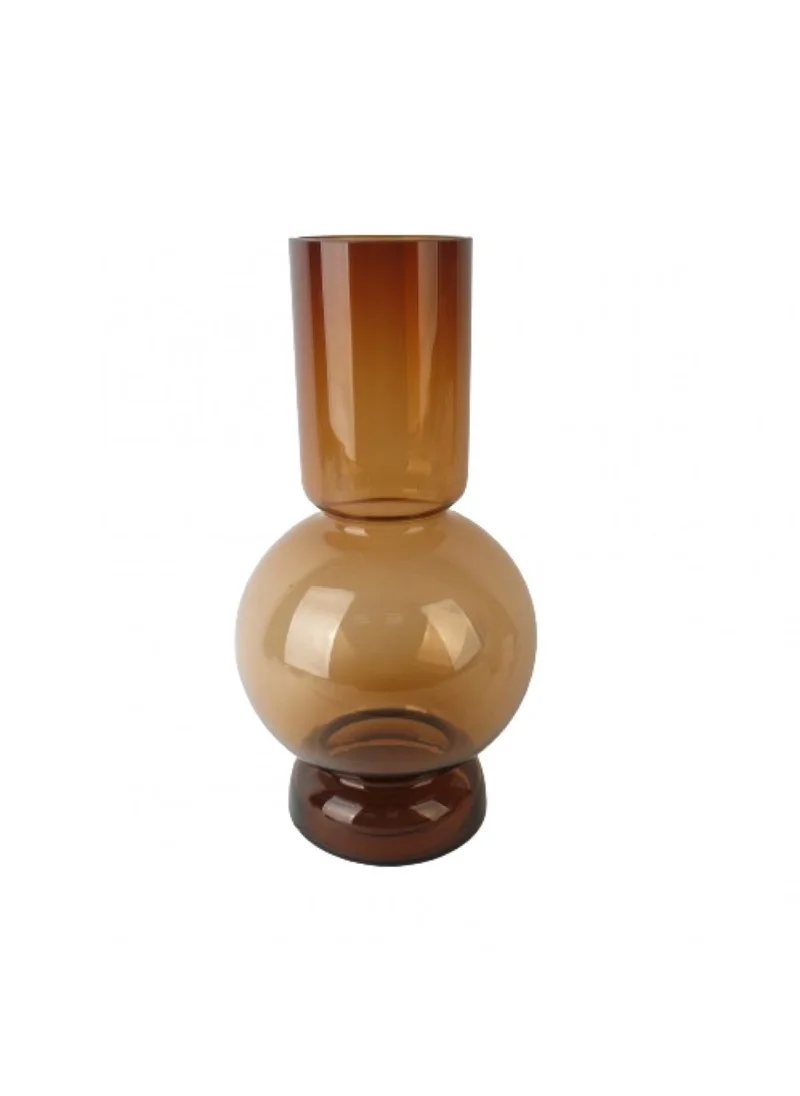 DANUBE HOME Percy Glass Vase Brown 22x22x42.5CM