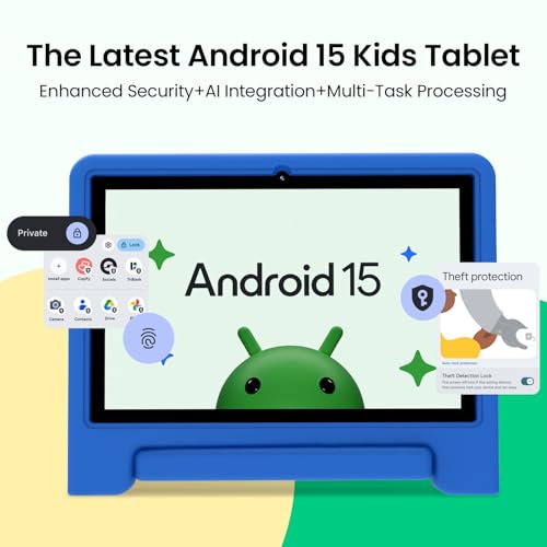 CFVOCUY 2026 Kids Tablet 101 Inch Android 15 Tablet for Kids 8GB RAM 64GB ROM1TB Expand WiFi 6 PreInstalled Educational Apps Parental Control with EVA Protective Case Eye Protection - Image 3
