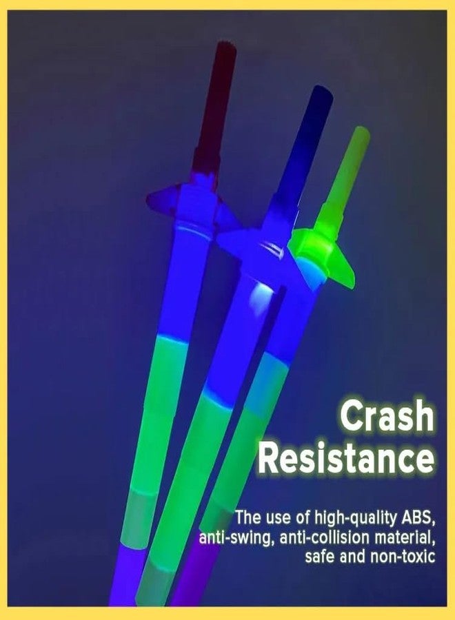 ولفر ألعاب سيوف مزودة بأضواء LED وامضة (عبوة من قطعتين) | سيوف لعب أدوار مضيئة للأطفال | أسلحة لعب ممتعة للأولاد والبنات | سيوف ألعاب LED متعددة الألوان للحفلات ومغامرات التنكر - Image 4