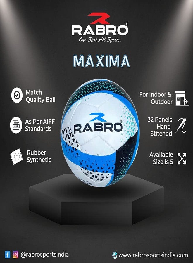 Rabro Football, Football Size 5, Maxima White Blue Football/Soccer Ball Official Size & Weight - Image 5