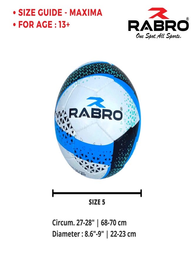 Rabro Football, Football Size 5, Maxima White Blue Football/Soccer Ball Official Size & Weight - Image 4