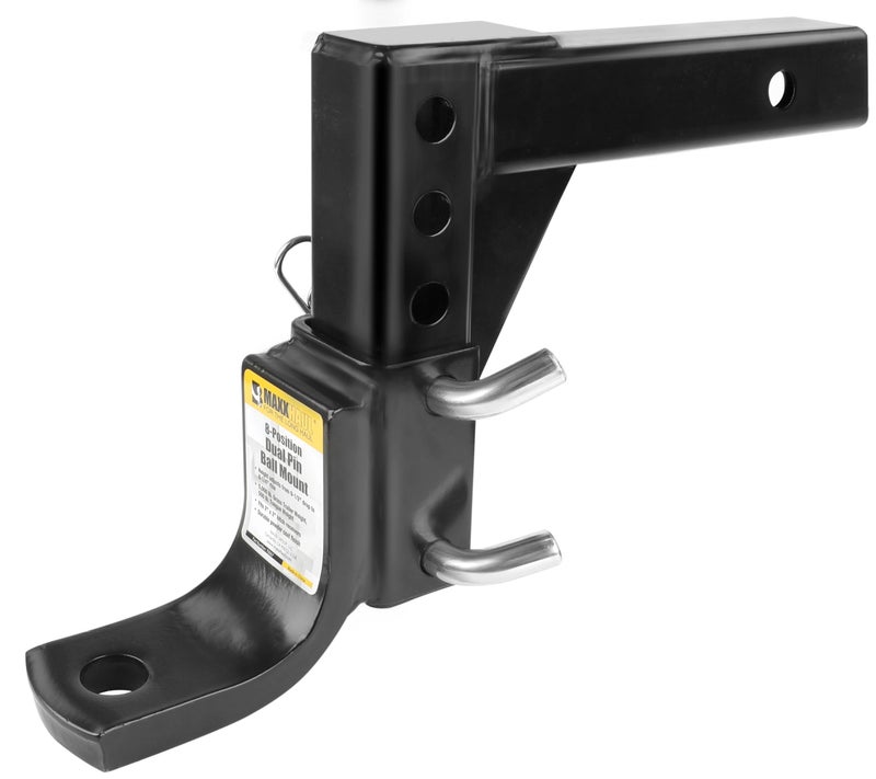MaxxHaul 70067 Trailer Hitch 8Position Adjustable Ball Mount Tow Hitch 5000 lbs GTW Capacity Black