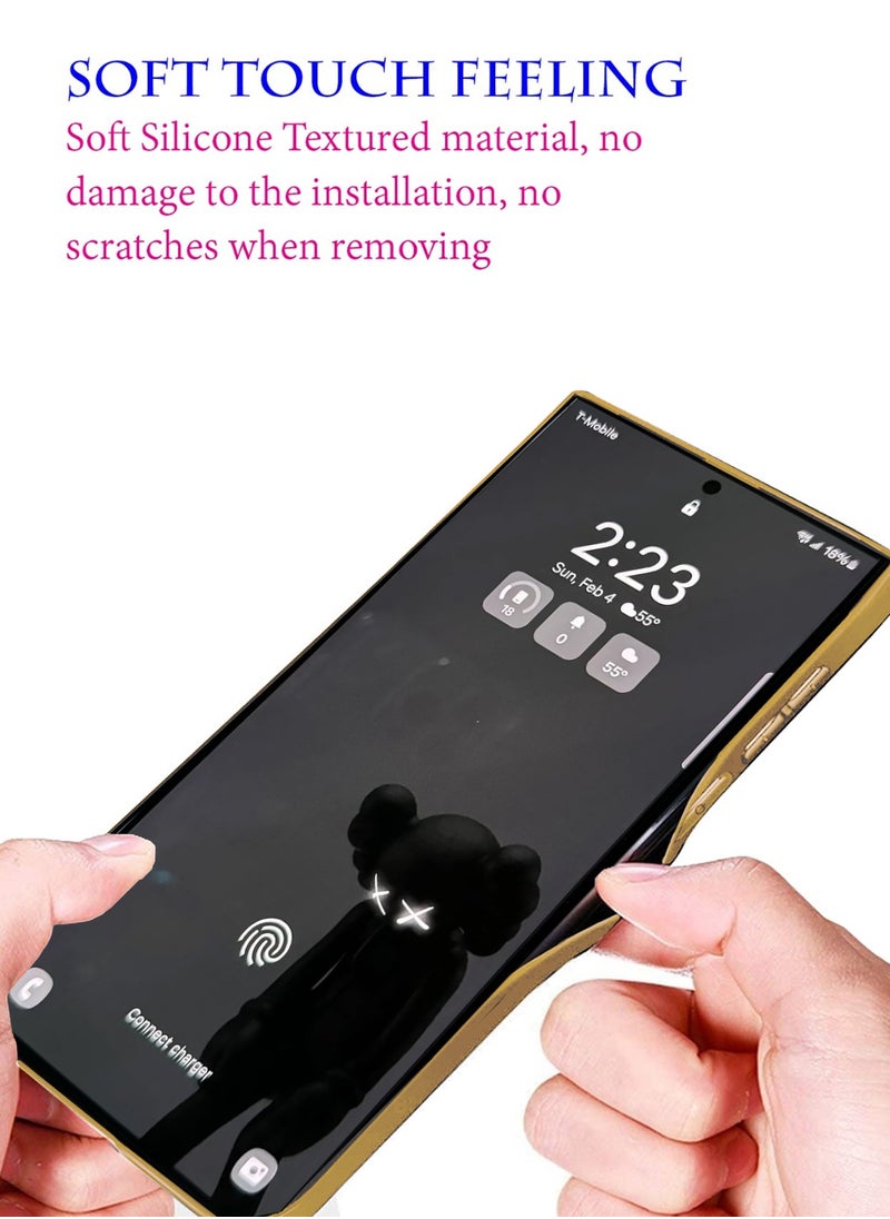 CHAPPELINE Liquid Silicone With Raised Camera Lips Card Holder Case Cover For Samsung Galaxy S23 Ultra 5G 2023 Brown  - Image 2