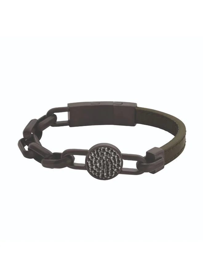 CERRUTI 1881 Gunmetal Stainless Steel Bracelet for Men