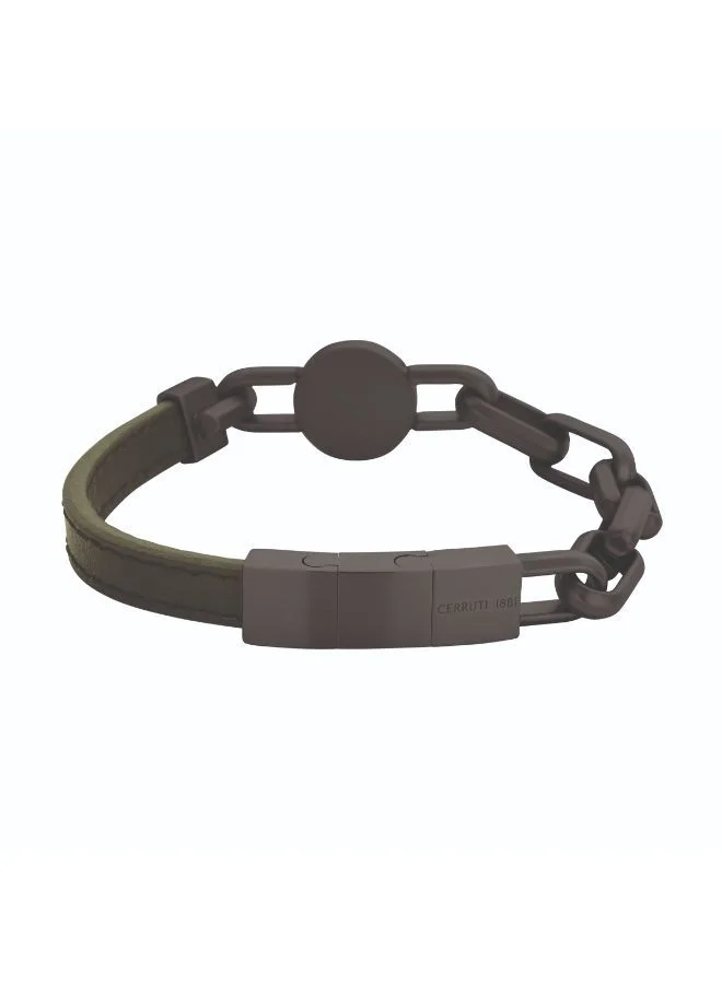 CERRUTI 1881 Gunmetal Stainless Steel Bracelet for Men