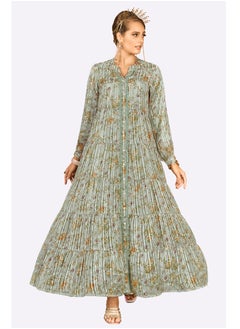 SARA Sara Stripe Flora Print Jalabiya  - Image 1