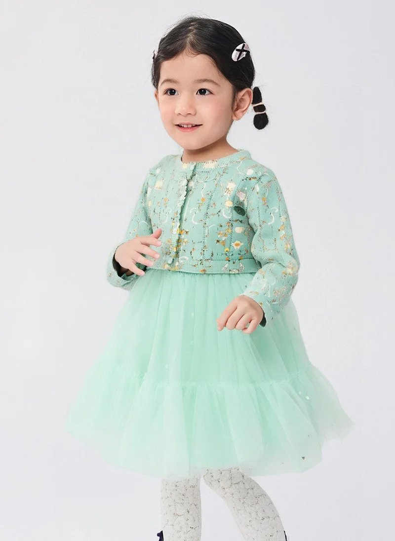 Balabala Girl Toddler Knitted one-piece dress
