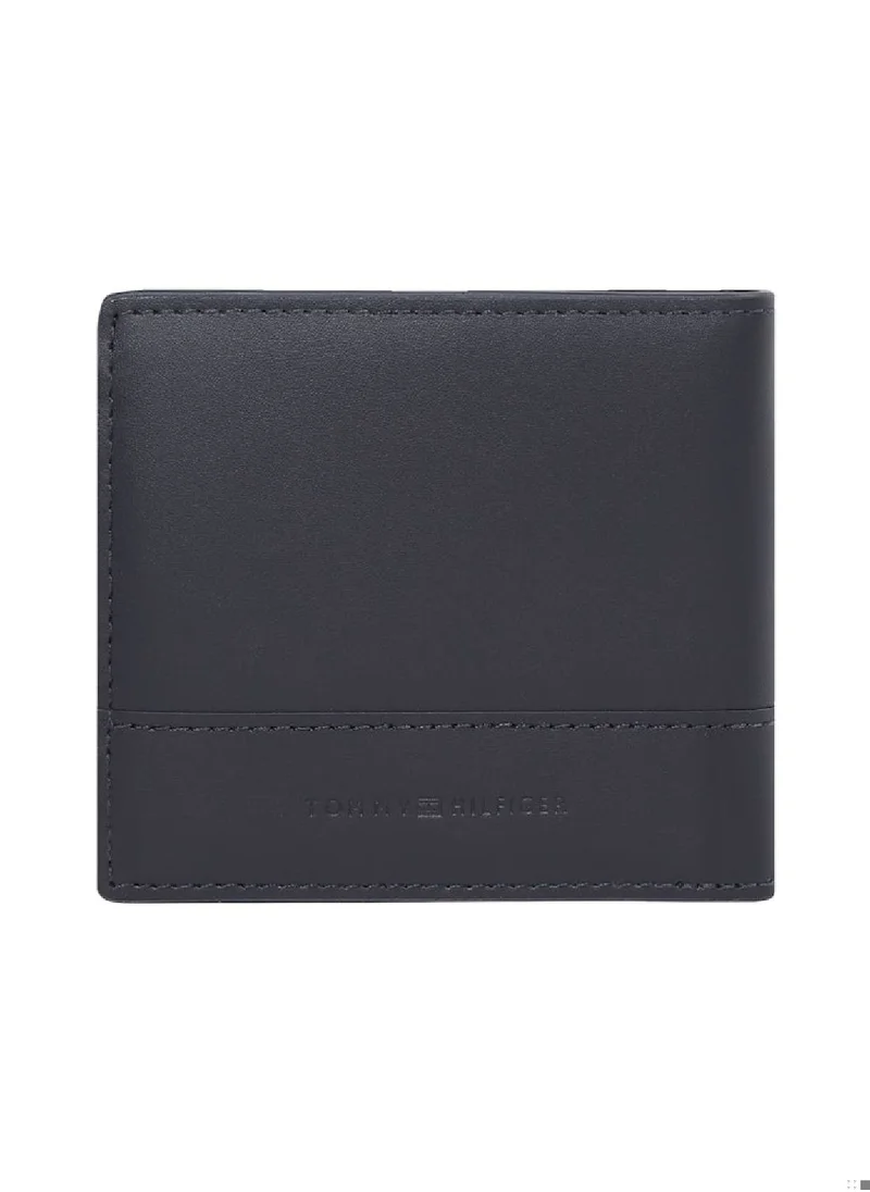 TOMMY HILFIGER Men's Corporate Bifold Wallet - Leather, Blue